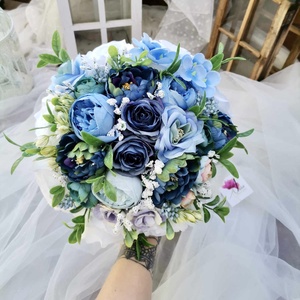 Valami kék Menyasszonyi csokor örök, csokor örökcsokor, esküvői dekoráció - esküvő - menyasszonyi- és dobócsokor - Meska.hu