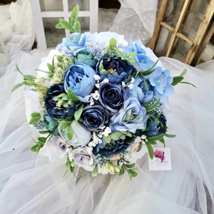 Valami kék Menyasszonyi csokor örök, csokor örökcsokor, esküvői dekoráció - esküvő - menyasszonyi- és dobócsokor - Meska.hu