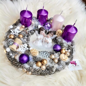 Akció! Angyal világító adventi koszorú, angyalka világít koszorú - karácsony - adventi díszek - adventi koszorú - Meska.hu