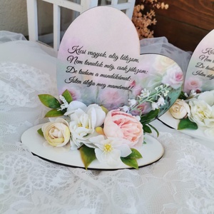 Anyák napi Szülőköszöntő talpas szív dekor  - esküvő - emlék & ajándék - szülőköszöntő ajándék - Meska.hu