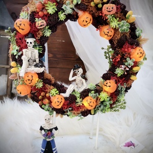 Világító halloween Ajtódísz, kopogtató  - Meska.hu