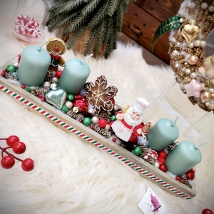 Mikulás mézeskalács adventi koszorú  - Meska.hu