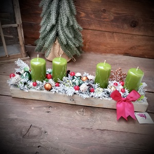 Fenyő és mézeskalács adventi koszorú , Karácsony, Adventi díszek, Adventi koszorú, Mindenmás, MESKA