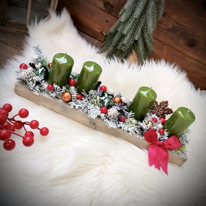 Fenyő és mézeskalács adventi koszorú  - karácsony - adventi díszek - adventi koszorú - Meska.hu