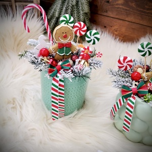 Maroknyi Mézeskalács karácsonyi asztaldísz dekoráció  - karácsony - adventi díszek - adventi koszorú - Meska.hu