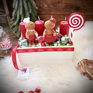 Mézeskalács adventi tál, mézi adventi  - karácsony - adventi díszek - adventi koszorú - Meska.hu