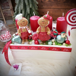 Mézeskalács adventi tál, mézi adventi  - karácsony - adventi díszek - adventi koszorú - Meska.hu