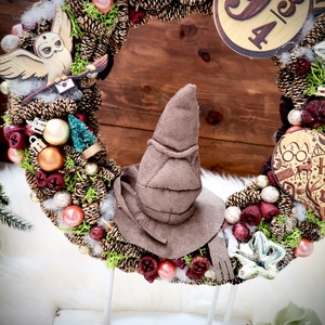 Harry Potter Ajtódísz kopogtató HP karácsonyi dísz - karácsony - karácsonyi lakásdekoráció - karácsonyi ajtódíszek - Meska.hu