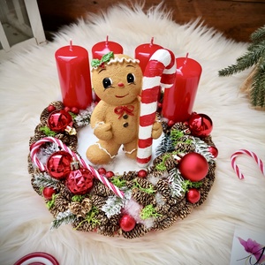 Mézeskalács adventi koszorú, mézeskalács adventi dísz - karácsony - adventi díszek - adventi koszorú - Meska.hu Mézeskalács adventi koszorú, mézeskalács adventi dísz - karácsony - adventi díszek - adventi koszorú - Meska.hu