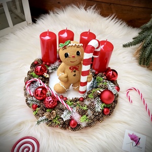 Mézeskalács adventi koszorú, mézeskalács adventi dísz - karácsony - adventi díszek - adventi koszorú - Meska.hu Mézeskalács adventi koszorú, mézeskalács adventi dísz - karácsony - adventi díszek - adventi koszorú - Meska.hu