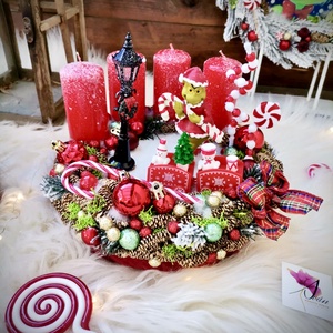  Grincs adventi koszorú, adventi dísz - karácsony - adventi díszek - adventi koszorú - Meska.hu