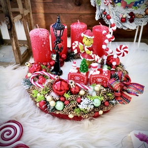  Grincs adventi koszorú, adventi dísz - karácsony - adventi díszek - adventi koszorú - Meska.hu