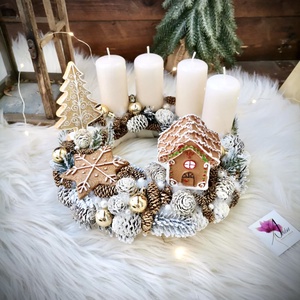  Mézeskalács adventi koszorú, adventi dísz - Meska.hu