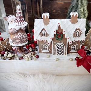 Mézeskalács LED-es Világító, mézeskalács nagymama adventi dísz, mézeskalács asztaldísz dísz - Meska.hu