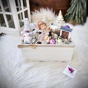  Világító angyali asztaldísz, angyal asztali dísz - karácsony - adventi díszek - adventi koszorú - Meska.hu