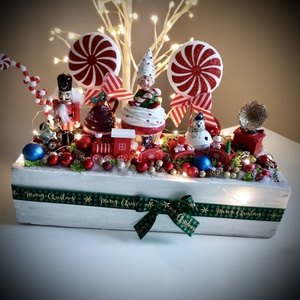 Játékország LED-es Világító adventi dísz, diótörő, kis vonat asztaldísz, karácsonyi dísz - Meska.hu