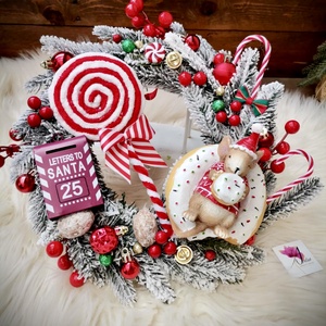 Egérke karácsonya Ajtódísz kopogtató - Meska.hu