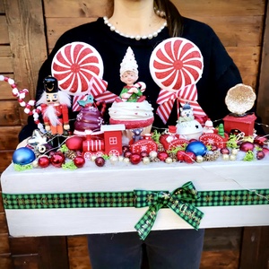 Játékország LED-es Világító adventi dísz, diótörő, kis vonat asztaldísz, karácsonyi dísz, Karácsony, Adventi díszek, Adventi koszorú, Mindenmás, MESKA