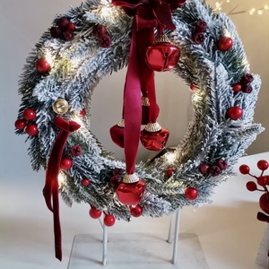 3D fenyő  Ajtódísz kopogtató, led vilagítással - karácsony - karácsonyi lakásdekoráció - karácsonyi ajtódíszek - Meska.hu