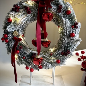 3D fenyő  Ajtódísz kopogtató, led vilagítással - karácsony - karácsonyi lakásdekoráció - karácsonyi ajtódíszek - Meska.hu