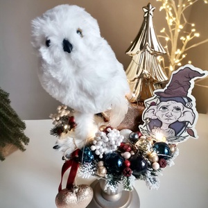 Harry Potter, LED-es Világító, asztaldísz, koszorú, karácsonyi dísz - karácsony - adventi díszek - adventi koszorú - Meska.hu