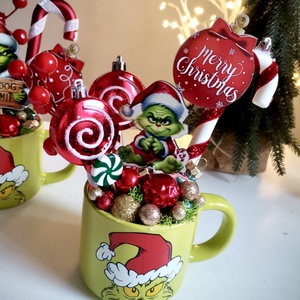 Grincs, grincses bögre karácsonyi dísz - Meska.hu