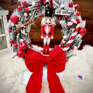 Diótörő, 3D fenyő  Ajtódísz  - karácsony - karácsonyi lakásdekoráció - karácsonyi ajtódíszek - Meska.hu