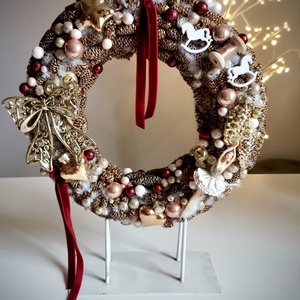 Balerina ajtódísz , kopogtató , Karácsony, Karácsonyi lakásdekoráció, Karácsonyi ajtódíszek, Virágkötés, MESKA