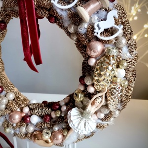 Balerina ajtódísz , kopogtató  - karácsony - karácsonyi lakásdekoráció - karácsonyi ajtódíszek - Meska.hu