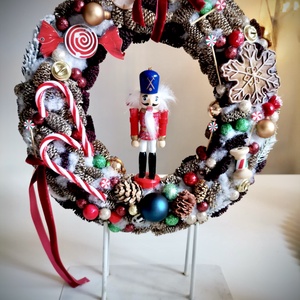 Diótörő mézeskalács  Ajtódísz, kopogtató  - karácsony - karácsonyi lakásdekoráció - karácsonyi ajtódíszek - Meska.hu