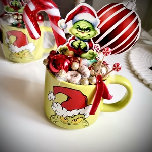 Grincs, grincses bögre karácsonyi dísz - karácsony - adventi díszek - adventi koszorú - Meska.hu