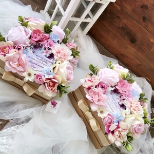 Szülőköszöntő ajándék szett, Szülőköszöntő virágbox, esküvő, Selyemvirág köszöntő - Meska.hu