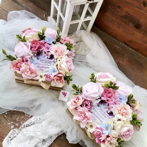 Szülőköszöntő ajándék szett, Szülőköszöntő virágbox, esküvő, Selyemvirág köszöntő - esküvő - emlék & ajándék - szülőköszöntő ajándék - Meska.hu