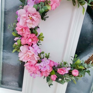 Négy évszak ajtódísz, kopogtató, tavasz, tél, mókus, vessző ajtódísz - otthon & életmód - dekoráció - ajtó- és ablak dekoráció - ajtódísz & kopogtató - Meska.hu