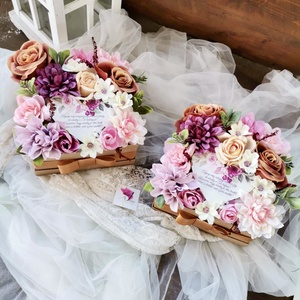 Szülőköszöntő ajándék szett, Szülőköszöntő virágbox, esküvő, Selyemvirág köszöntő - esküvő - emlék & ajándék - szülőköszöntő ajándék - Meska.hu