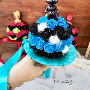 Ovis Ballagási csokor, fekete macska   - otthon & életmód - virágdekoráció - virágok - virágcsokor - Meska.hu