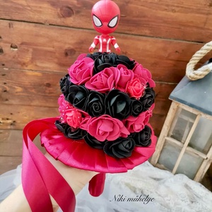 Ovis Ballagási csokor, pókember - otthon & életmód - virágdekoráció - virágok - virágcsokor - Meska.hu