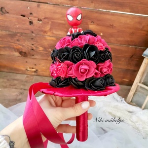 Ovis Ballagási csokor, pókember - otthon & életmód - virágdekoráció - virágok - virágcsokor - Meska.hu