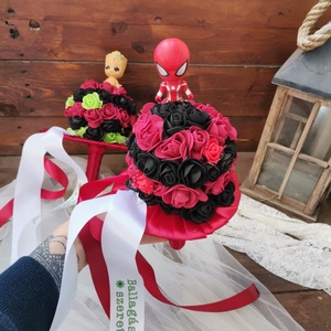 Ovis Ballagási csokor, pókember - otthon & életmód - virágdekoráció - virágok - virágcsokor - Meska.hu