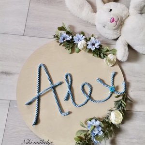 Babaszoba dekoráció, névtábla, név tábla, babanév dekor - Meska.hu