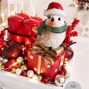 Világító, Vintage Fiók adventi fiók, madár adventi dísz, adventi koszorú, adventi fiók  - karácsony - adventi díszek - adventi koszorú - Meska.hu