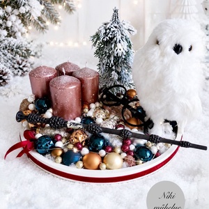 Harry Potter adventi koszorú, világító asztaldísz - karácsony - adventi díszek - adventi koszorú - Meska.hu