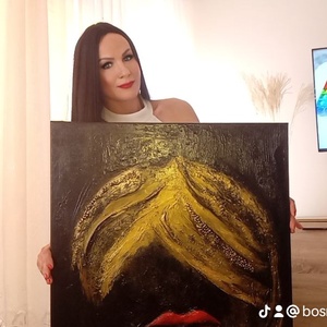 Ivett Art-Texturált absztrak stílusú festmény - Meska.hu