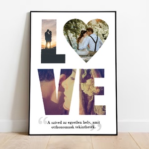 LOVE fotómontázs, Otthon & Életmód, Dekoráció, Kép & Falikép, Poszter, Fotó, grafika, rajz, illusztráció, MESKA