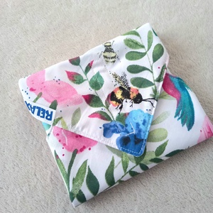 Kolibris újraszalvéta, élelmiszerbiztos, uzsonna csomagoló, szendvics csomagoló, zero waste  - táska & tok - uzsonna- & ebéd tartó - szendvics csomagoló - Meska.hu
