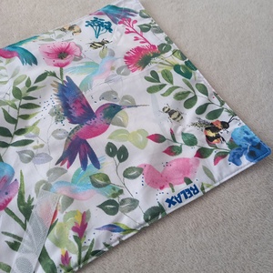 Kolibris újraszalvéta, élelmiszerbiztos, uzsonna csomagoló, szendvics csomagoló, zero waste  - táska & tok - uzsonna- & ebéd tartó - szendvics csomagoló - Meska.hu