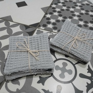 4 db arctisztító lap /szürke-grafit/, frottír-darázsszövet, zero waste - szépségápolás - arcápolás - arctisztító korong - Meska.hu