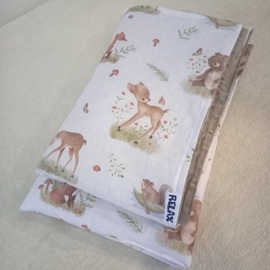 Ovis minky ágynemű garnitúra: minky takaró+párna /Erdei nyugalom/ - Meska.hu