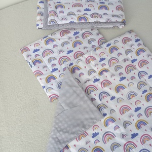 Három részes garnitúra: paplan+párna+rácsvédő /Szivárvány/ - Meska.hu