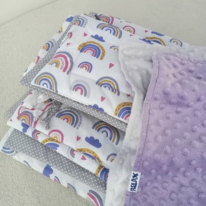 Három részes garnitúra: paplan+párna+rácsvédő /Szivárvány/ - otthon & életmód - babaszoba, gyerekszoba - szett kiságyba - Meska.hu